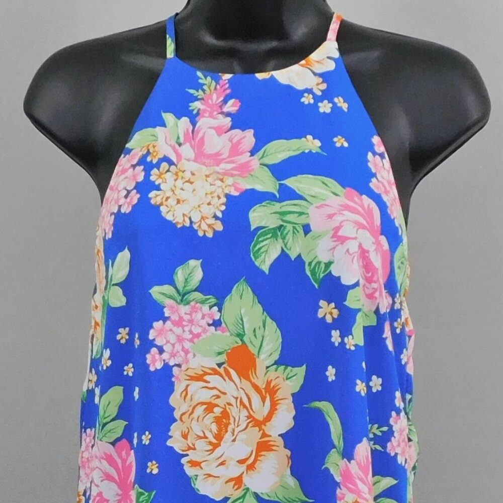 Pink Rose - Beautiful Floral Mini Dress - Picture 3 of 8